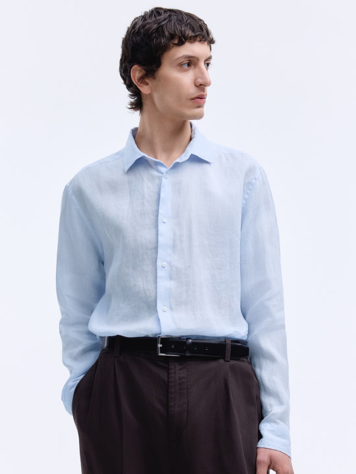 Relaxed Fit Linen-blend shirt